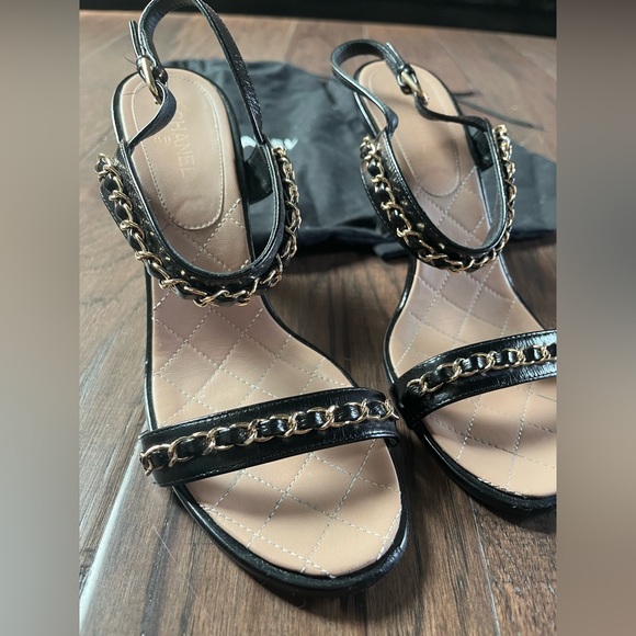 Chanel Strappy Chain Sandals - Picture 8 of 9